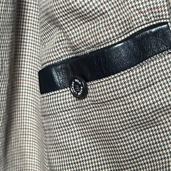 Polo Ralph Lauren Black Leather Jacket Men Medium - Picture 10 of 11